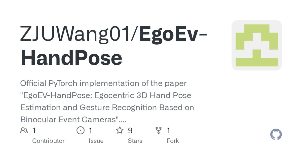 EgoEVHands official GitHub repository card.