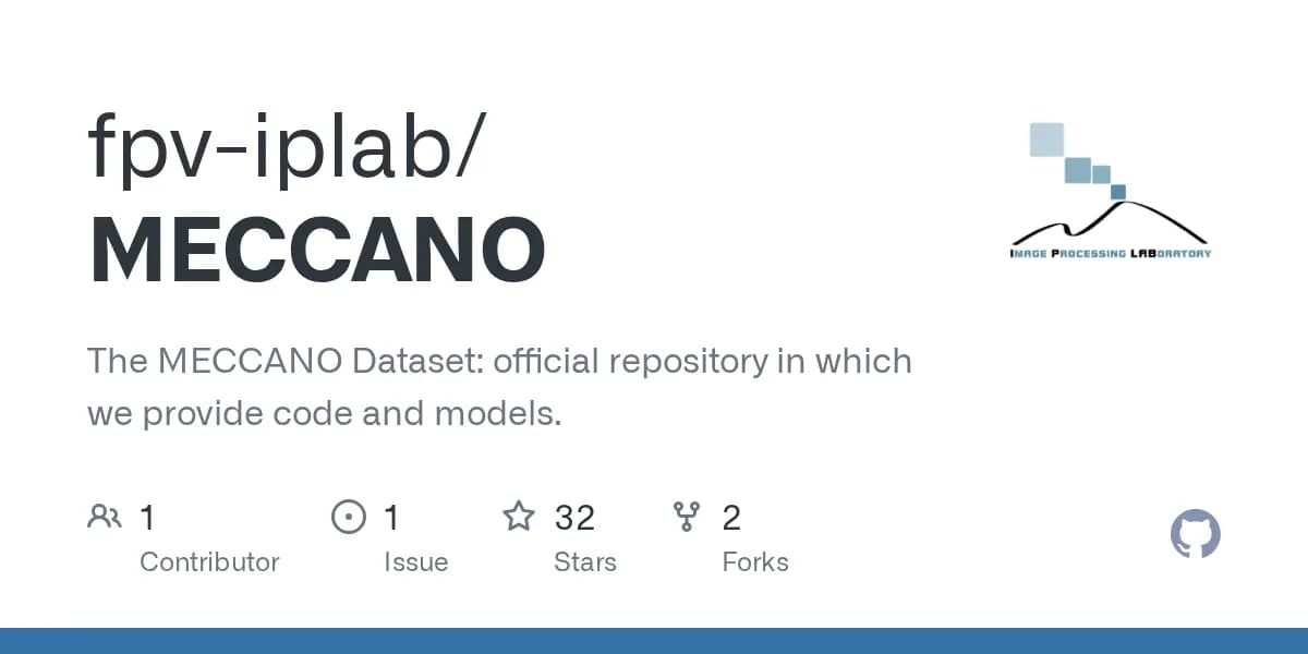 MECCANO official GitHub repository card.