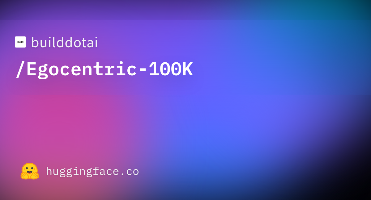 Egocentric-100K official Hugging Face repository card.