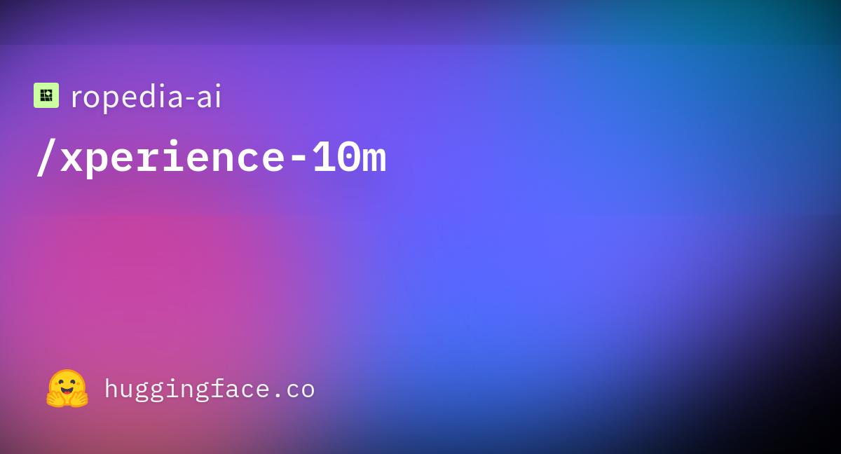 Xperience-10M dataset card on Hugging Face.