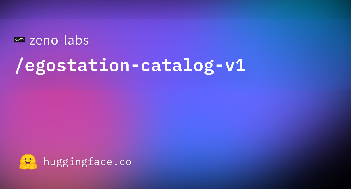 EgoStation Catalog official Hugging Face repository card.