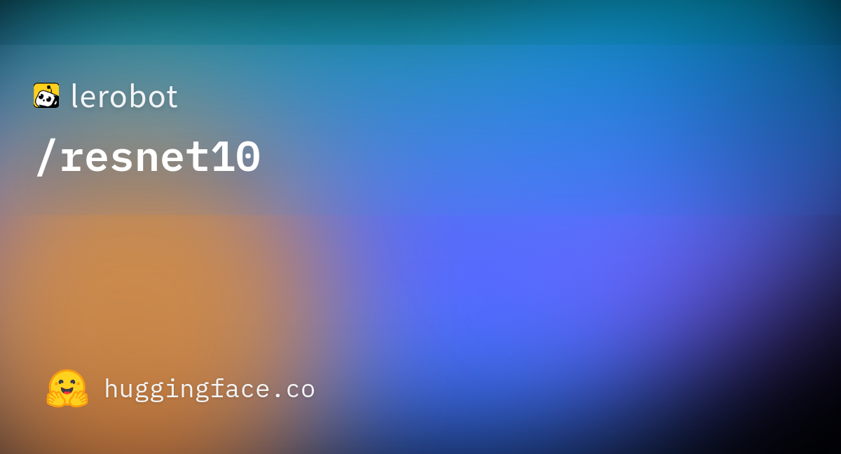 resnet10 official Hugging Face repository card.