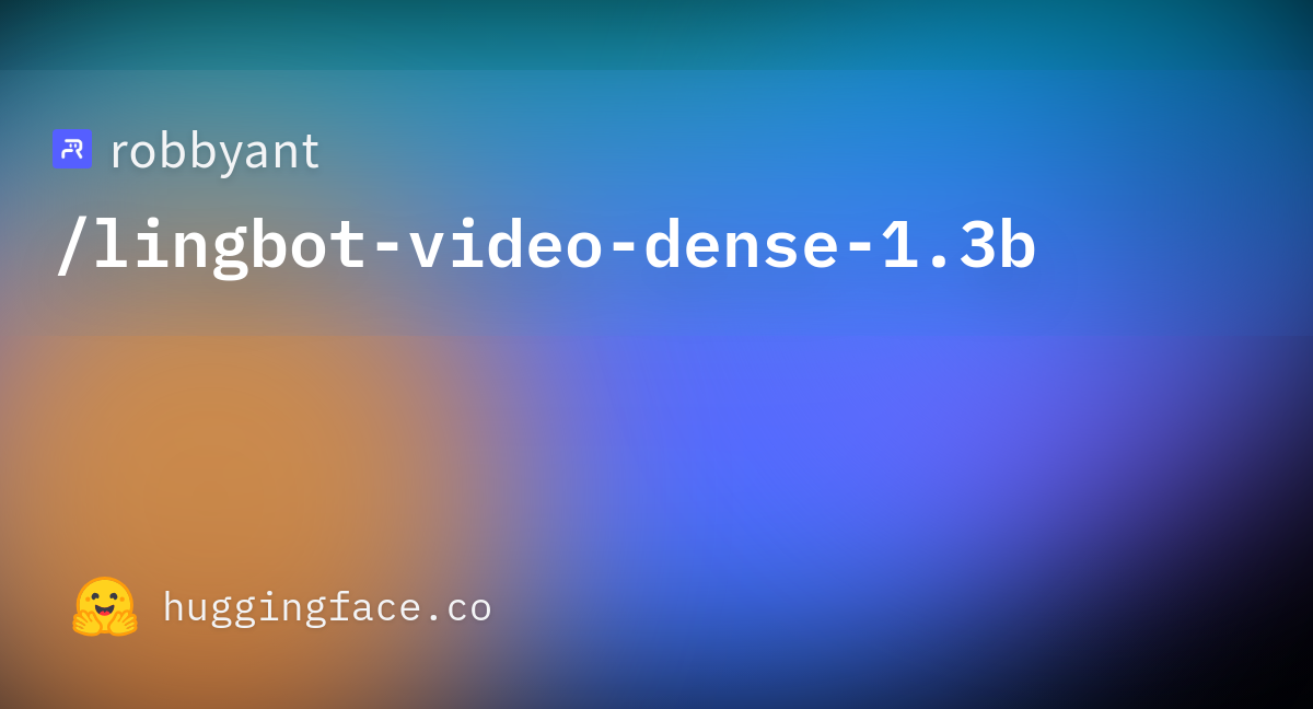 lingbot-video-dense-1.3b official Hugging Face repository card.